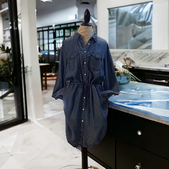 Label Of Graded Goods super soft rayon jean drawstring waistband tshirt dress - Picture 14 of 16